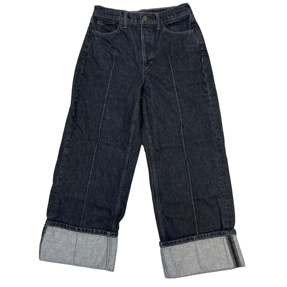 Banana Republic Dark Wash Wide Leg Jeans with Cuff